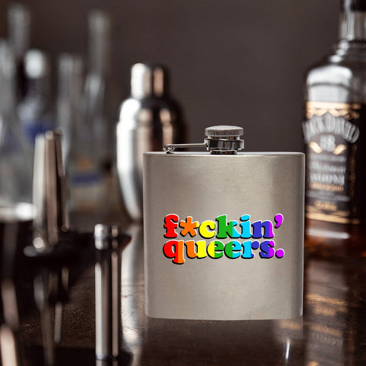 F*ckin' Queers 6oz Stainless Steel Hip Flask